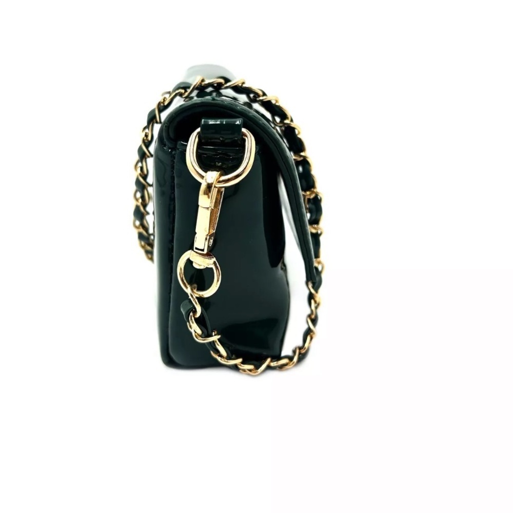 New Valentino Orlandi patent leather crossbody chain bag stunning !! 🌺 - Picture 8 of 10